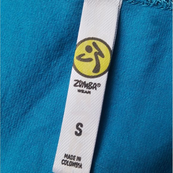 Zumba Wear Break it Free Racer Top Size Spicy / Small Blue - Picture 5 of 5